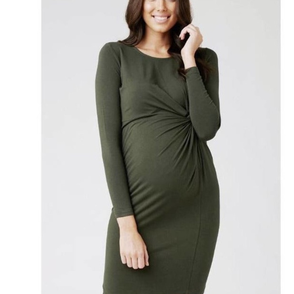 Ripe Maternity dress XS military green color